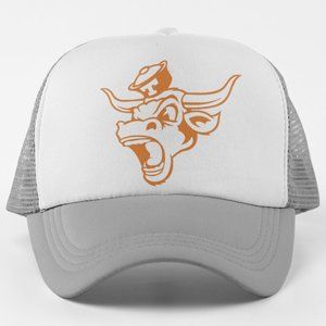 NEW Texas Longhorns Retro Bevo Head Foam Trucker Snapback Hat 2-TONE GREY